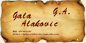 Gala Alaković vizit kartica